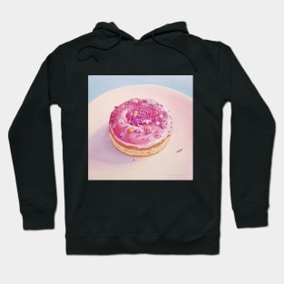 Strawberry Swirl Donut painting Hoodie